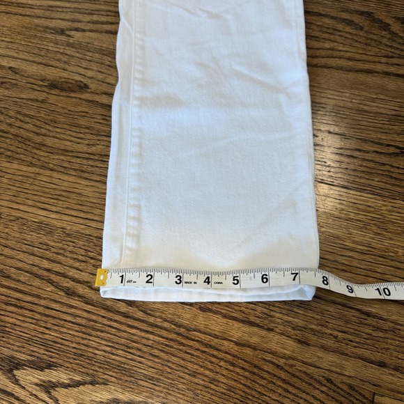 NWT Kensie Vintage Luxe‎ White Denim Jeans "Ella" High Rise Straight Crop 4/27 - Picture 6 of 9